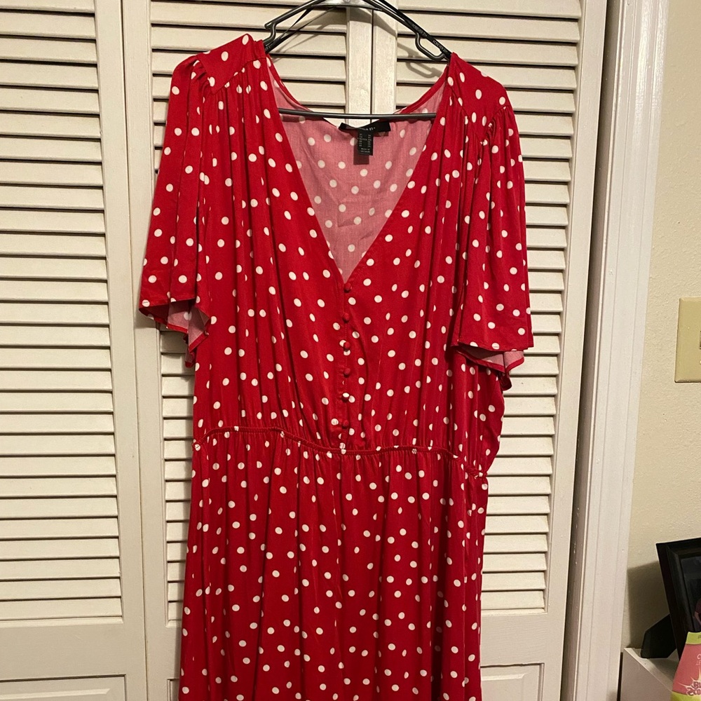 Forever 21 Red Polka Dot Dress Size 3X
